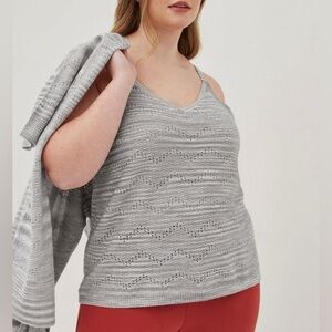 Torrid Light Gray Textured Tank Top